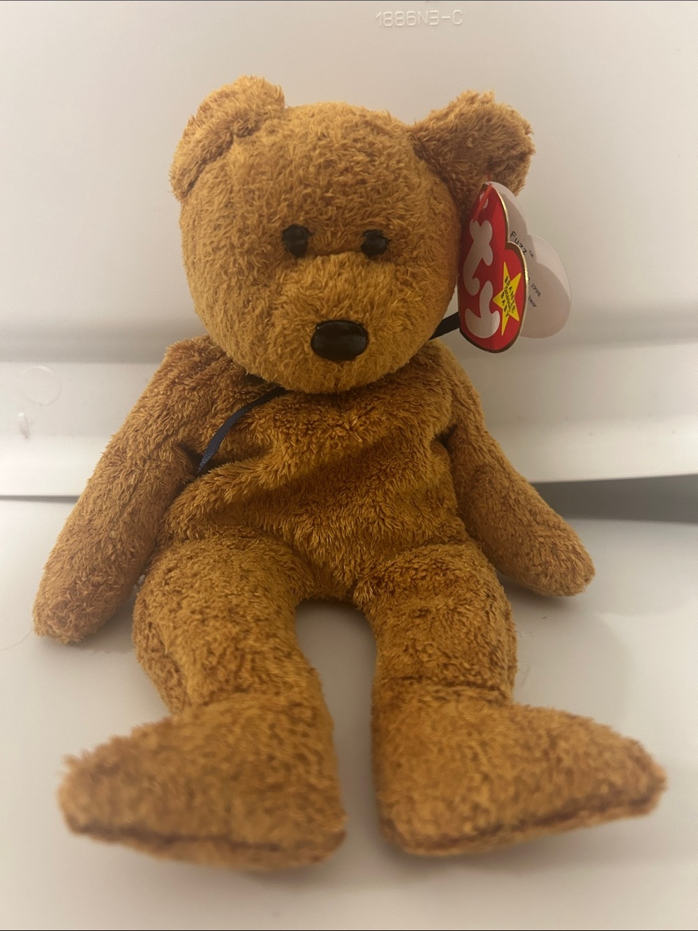 Ty Brown Teddy Bear Plush with Red Heart Tag